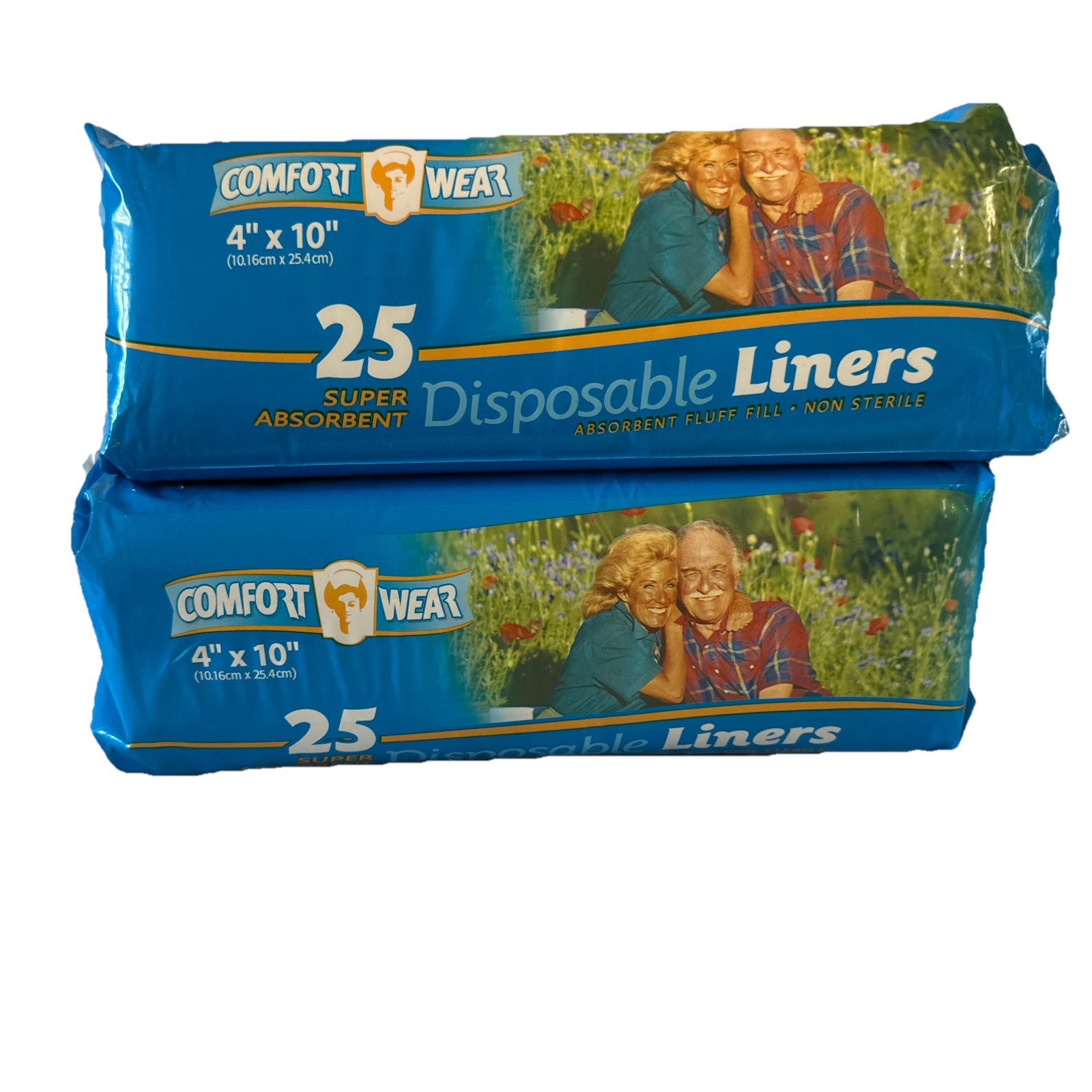 COMFORT WEAR DISPOSABLE LINERS 4”x10” Set Of 2 -25pcs Each Total Of 50 Liners