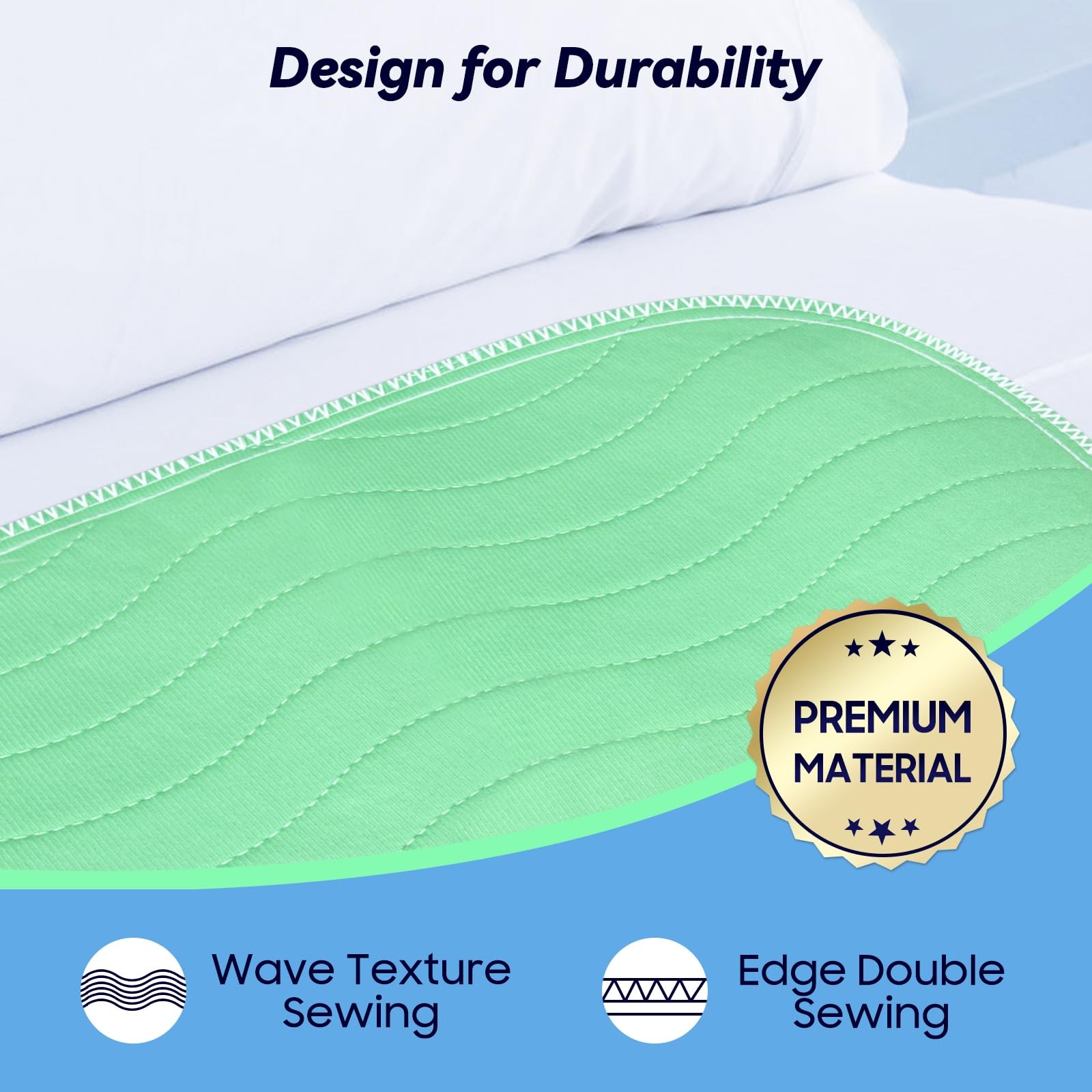 6 Pack 24” x 24” Extra Heavy Absorbency Washable Underpads, Waterproof Nursin…