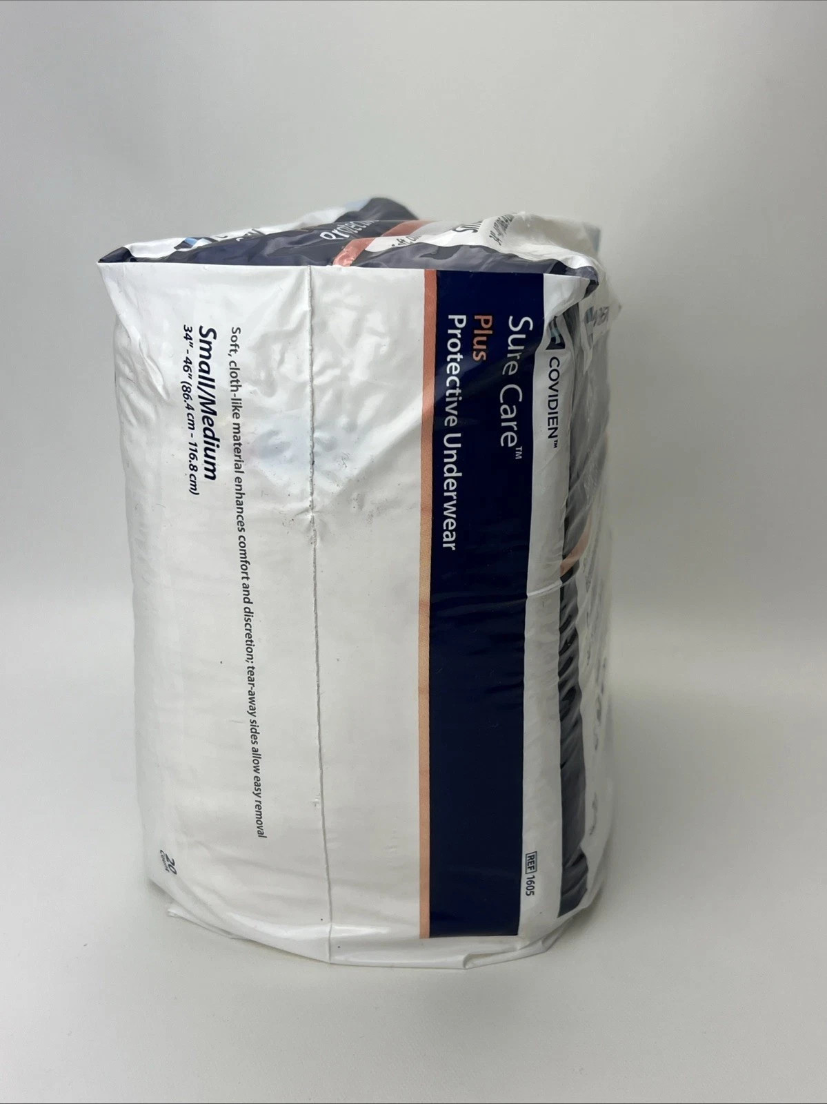 Covidien Sure Care 1605 Adult Disposable Pull On Up Underwear Diapers S/M 20 Ct