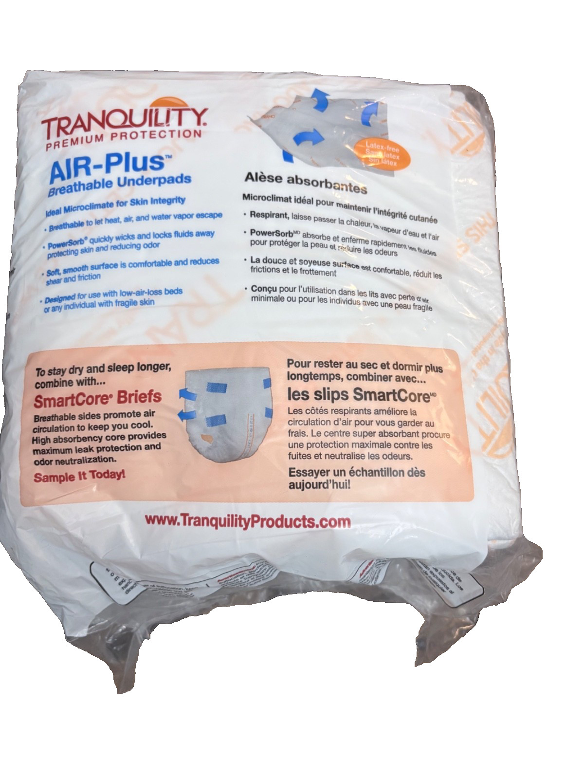 Tranquility AIR-Plus Underpad, 30 X 36 Inch Heavy Absorbency, Pack of 10