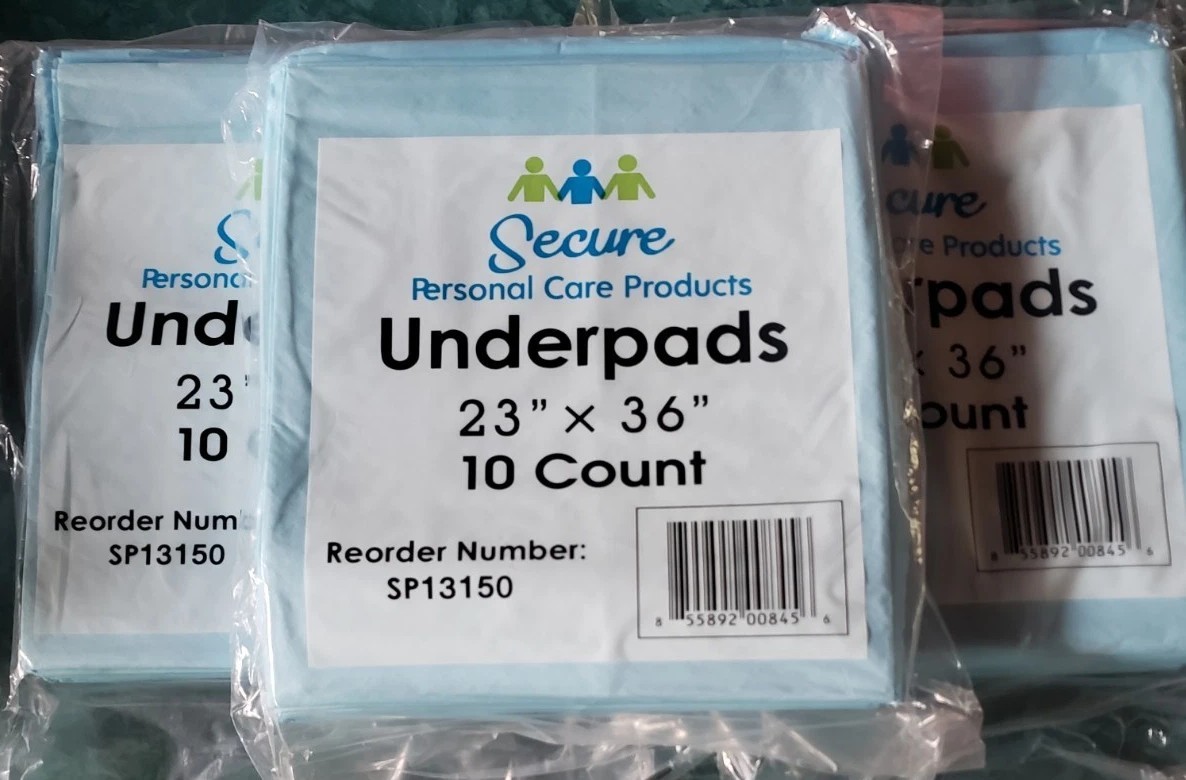 Secure Personal Care SP13150 30 Count 23 X 36 Underpads Chucks 3 Packs Of 10