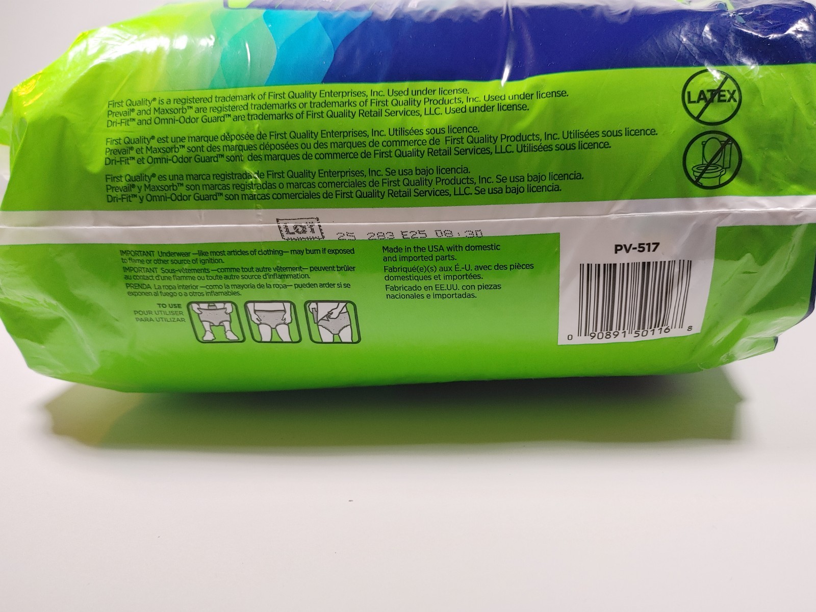 Prevail Daily Underwear Maximum Absorbency XXL 12 Count Unisex Waist 68″-80″ New