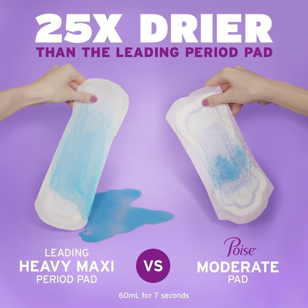 Odor-Control Incontinence Pads – 12 Hour Protection, Long Length, 108 Pack
