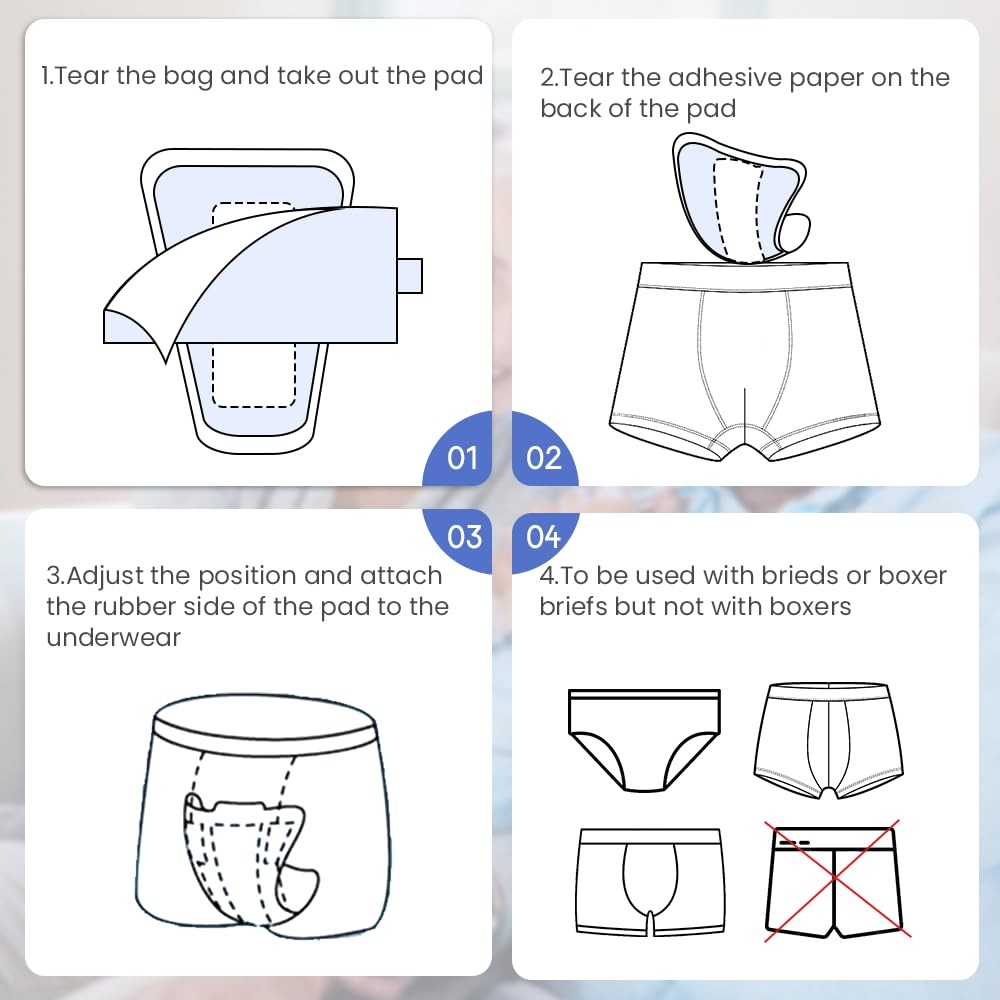 Deodorizing Incontinence Pads for Men for Day 0.68oz Mens Pads for Leakage 3 …