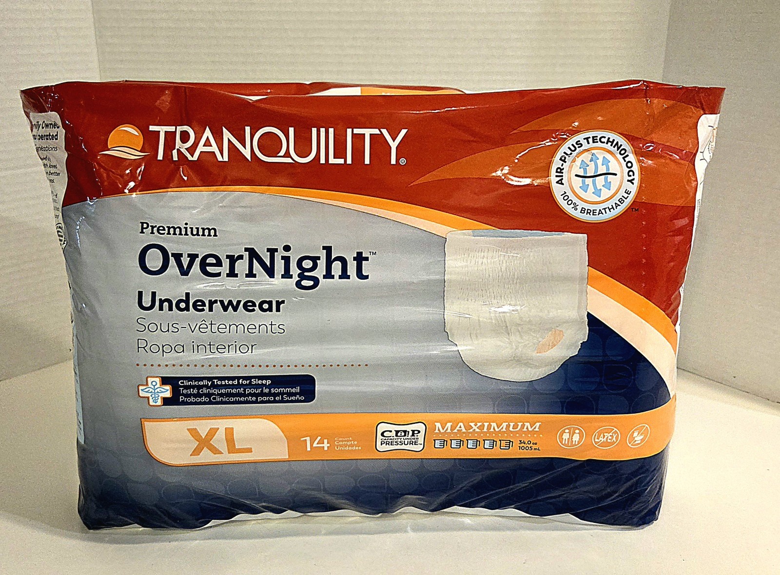 Tranquility Premium Overnight Disposable Underwear, XL – 14 Count Brand New