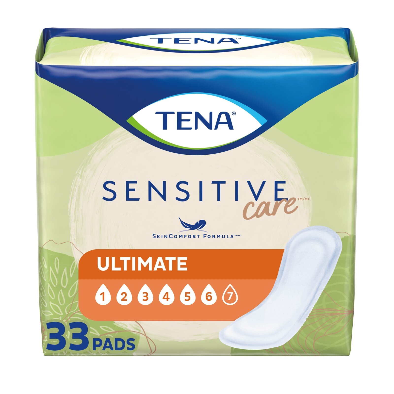 TENA Intimates Ultimate Female Incontinent Pad Regular Length 16″ L 54305