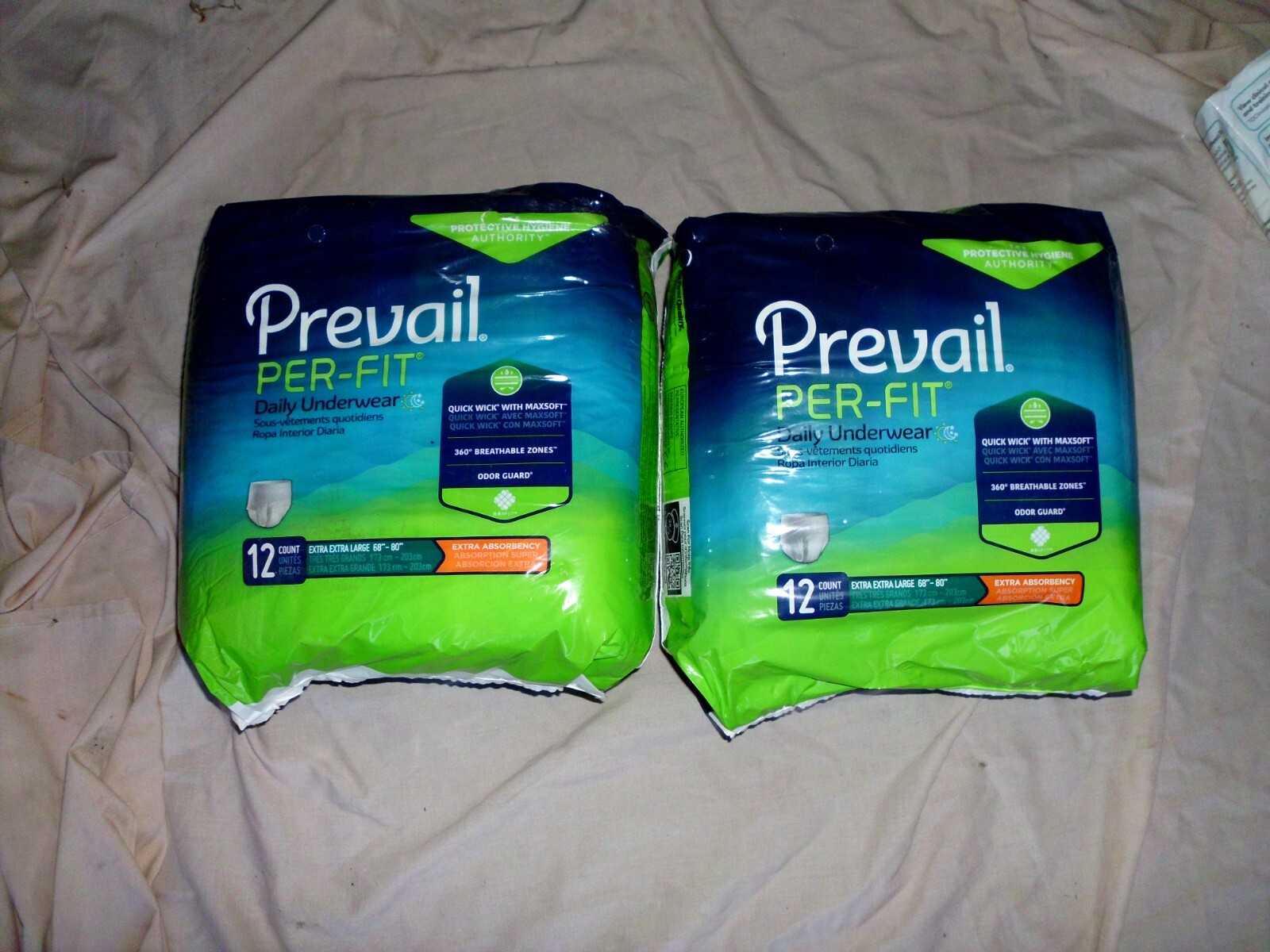Prevail Adult Daily Disposable Underwear XXL 68″-89″ Maximum Absorbency 24 total