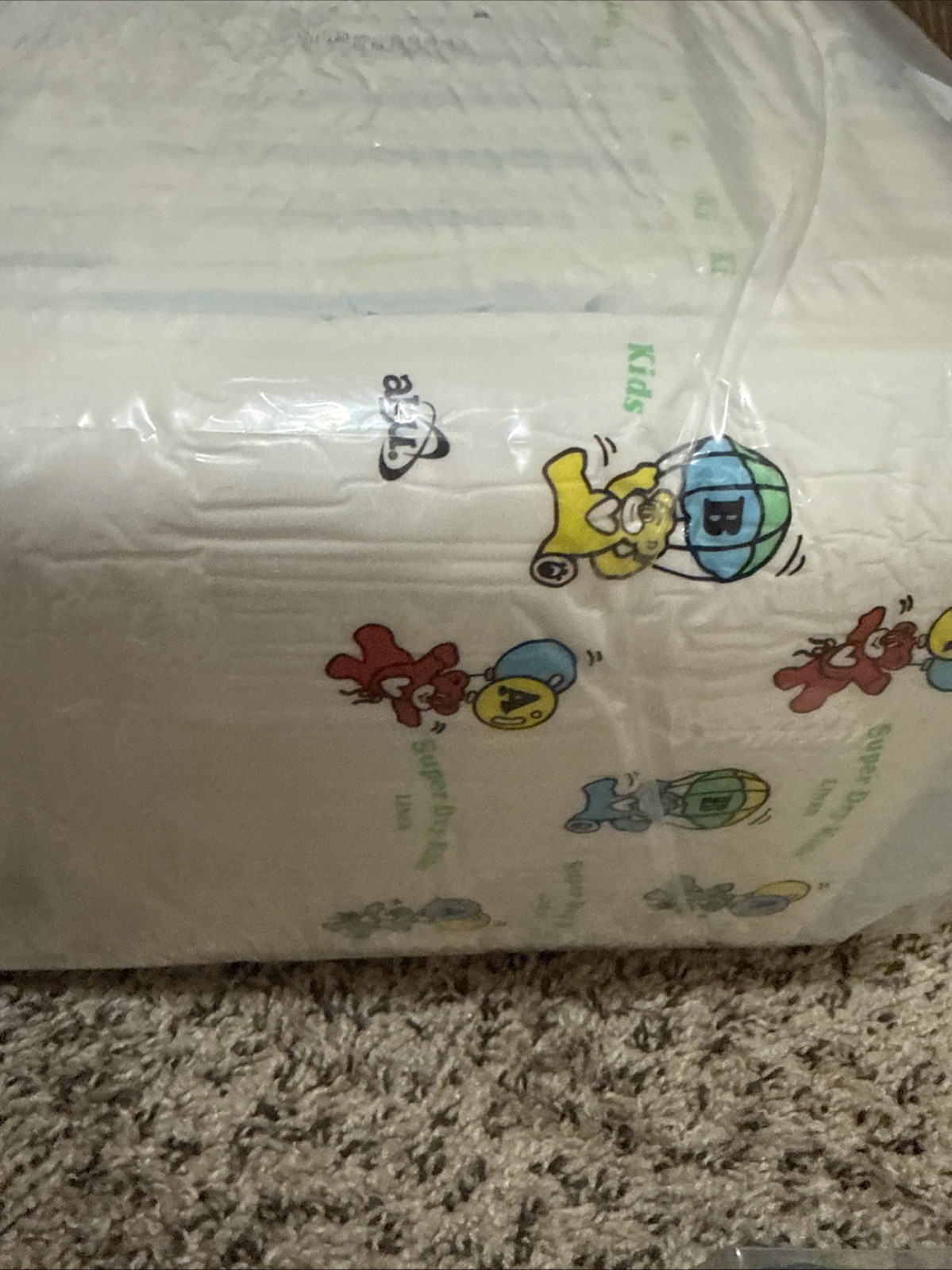 Vintage Abu Super Dry Kids Diapers SDK Size Large + Free Gift 4 Bag Case