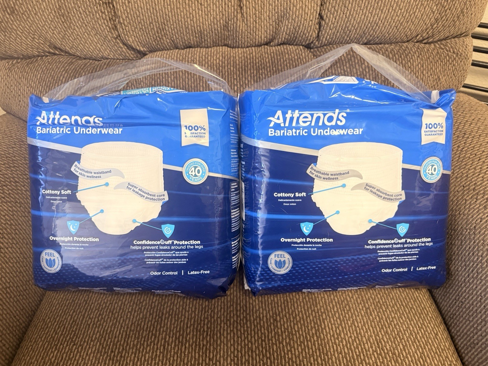 Adult Incontinence Underwear Attends Bariatric XXXL-Large (74–92″) 10 Count 2-PK