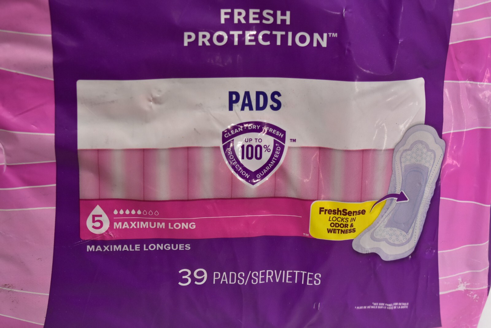 Poise Pads 3 in 1 Bladder Protection Long Length 12 Hour Protection 39 Count