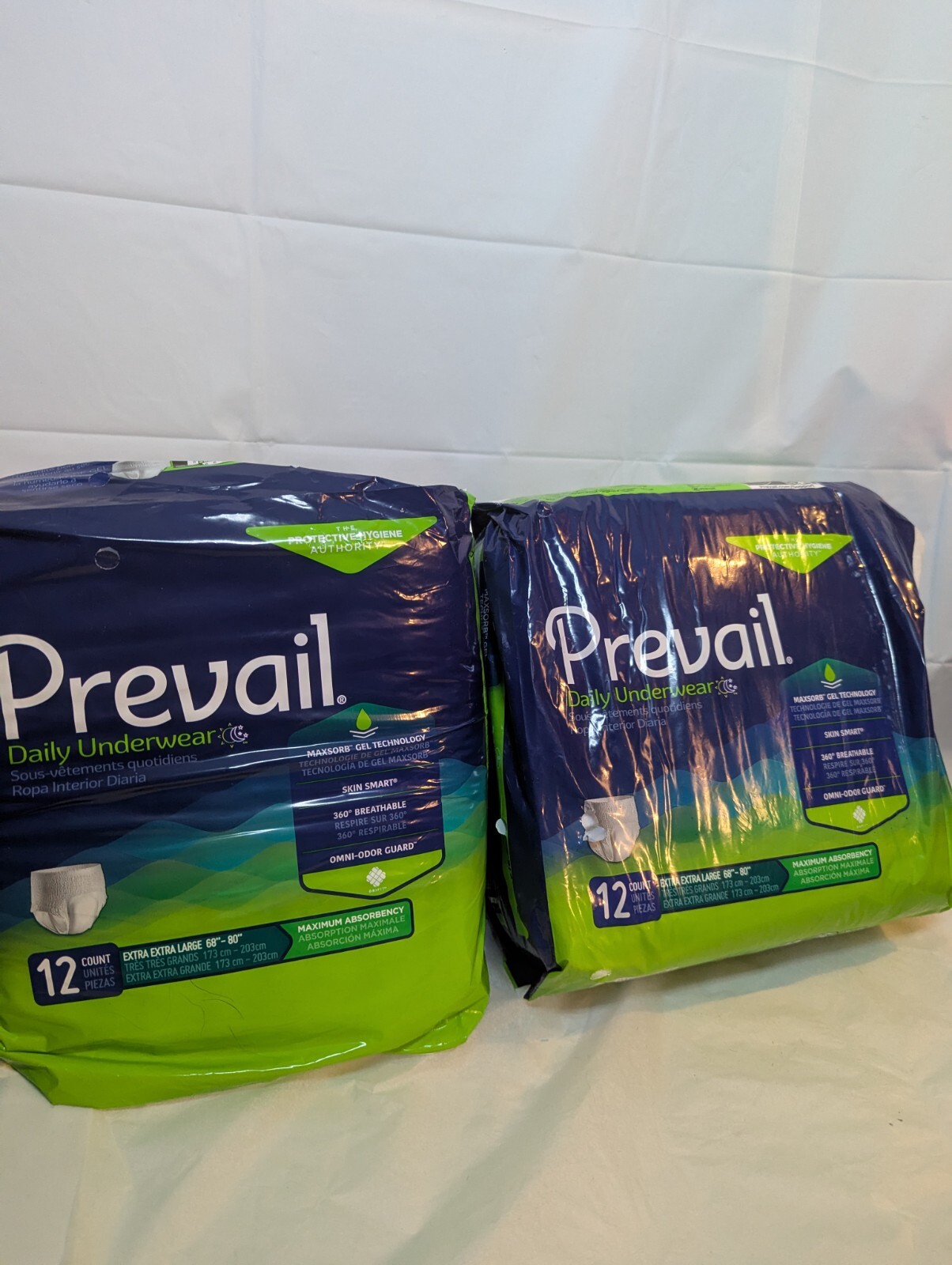 Prevail Adult Daily Disposable Underwear XXL Maximum Absorbency 24 Ct (2 Packs)