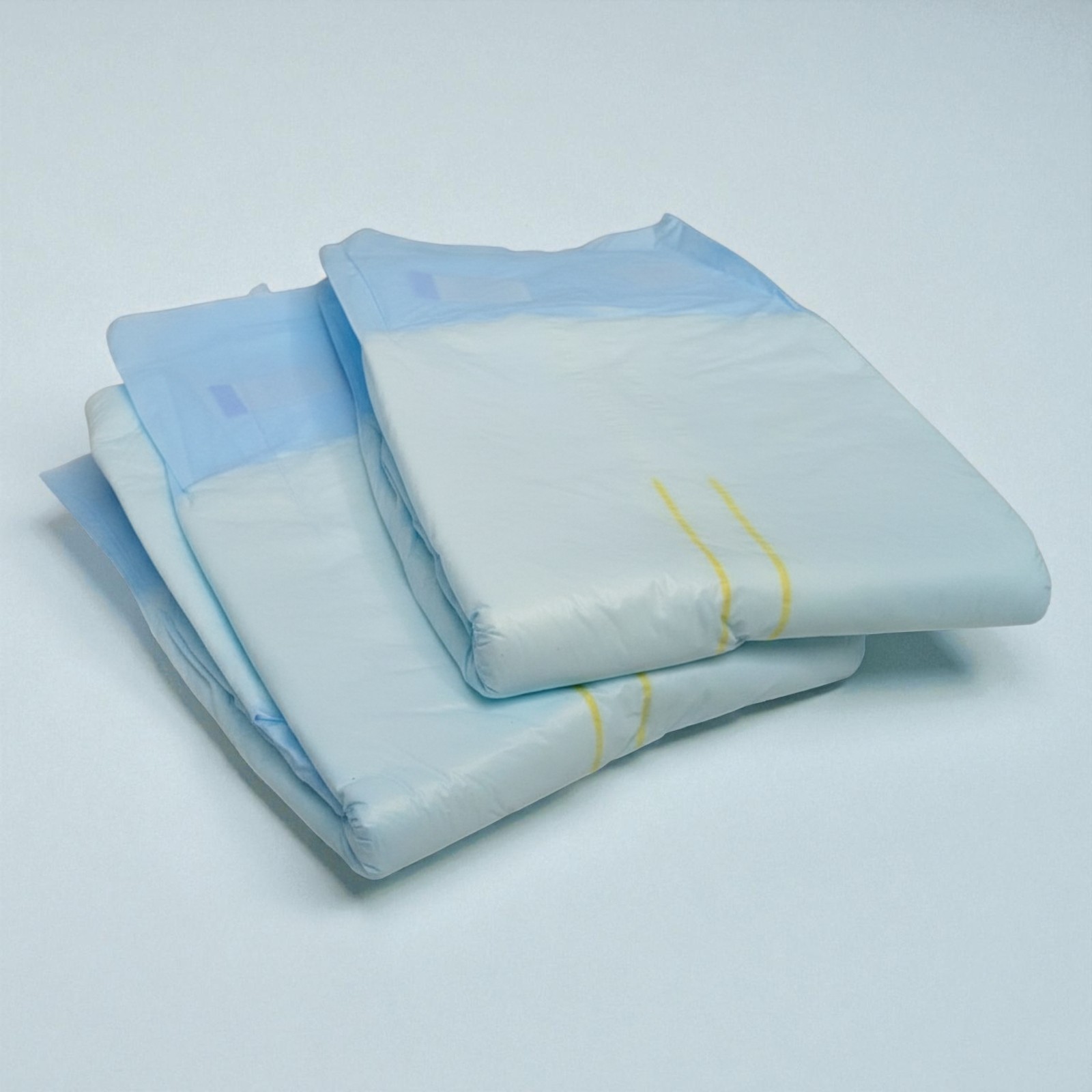 (1) Sealed Pkg of Rare Vintage Attends Adult Diapers Large Blue Plastic Backed
