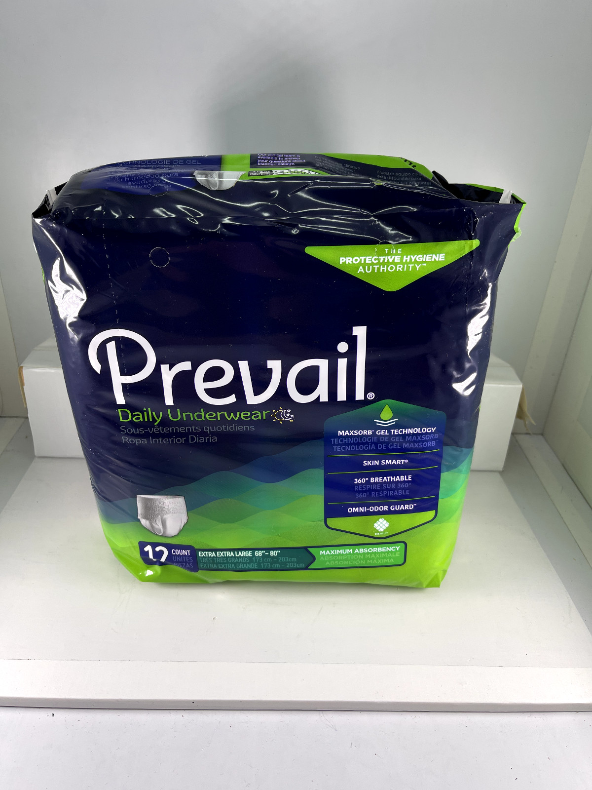 Prevail Adult Daily Disposable Underwear XXL Maximum Absorbency 12 Ct