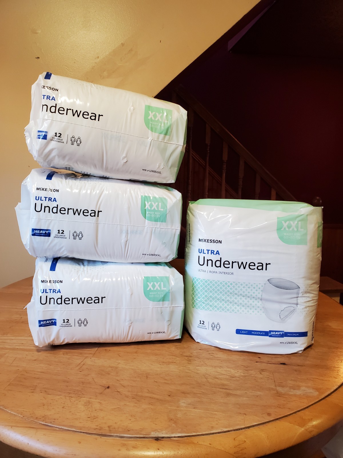 Adult Underwear, XXL, ULTRA Heavy Absorbency, McKesson 12 Count ( Lot of 4) 48