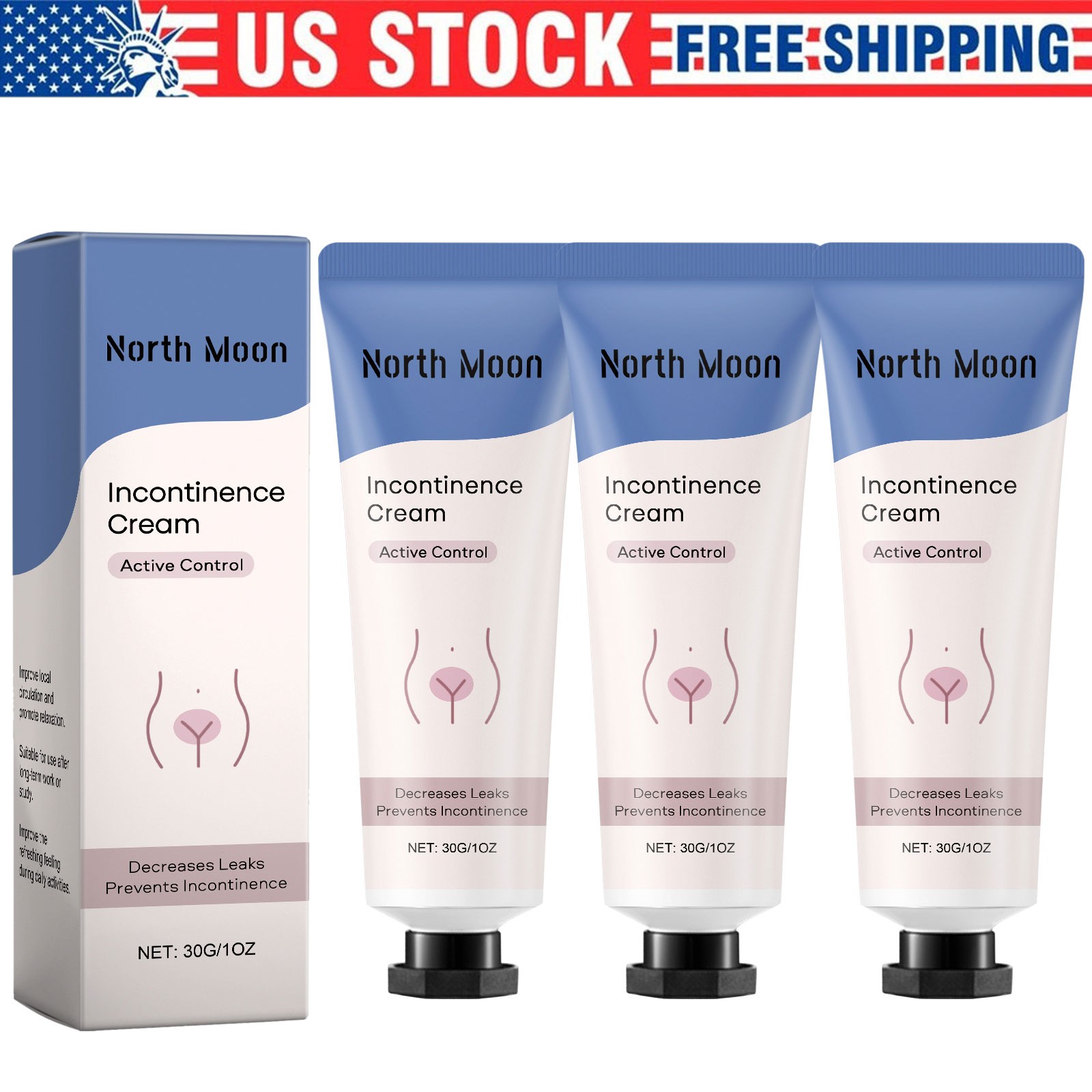 3x NEW Incontinence Cream For Women, Anti-Leakage Protection Soothes & Protects