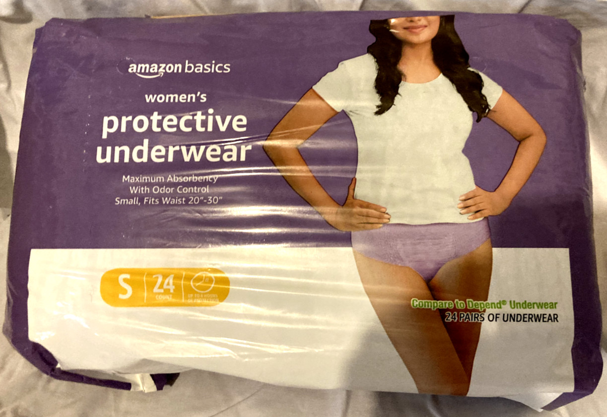 Incontience Underwear, (Pullups), Amazon Basics, Size Small, Women’s, 20 count