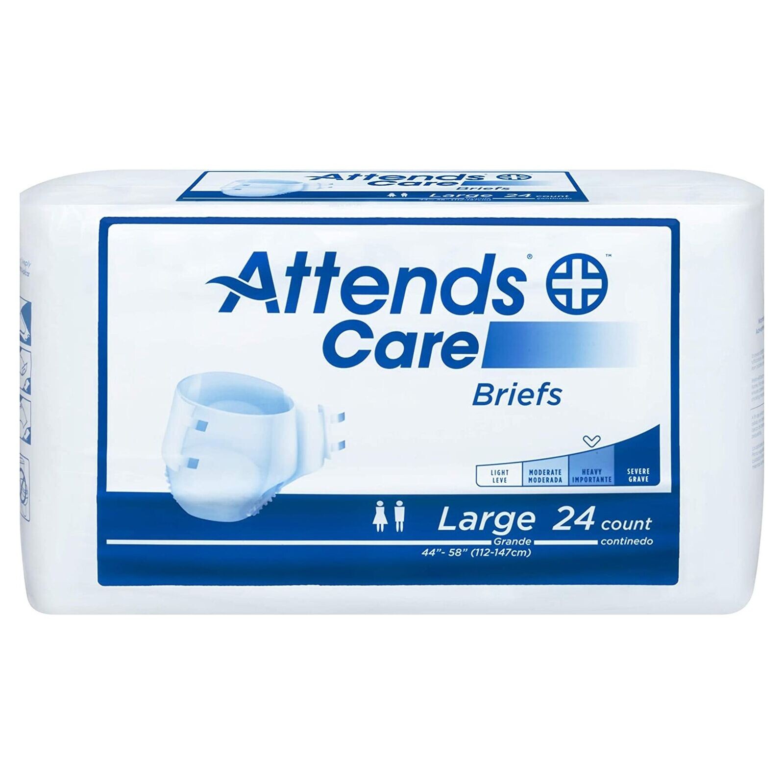 Attends Care Adult Incontinence Brief L Moderate Absorbency BRHC30 Heavy 24 Ct
