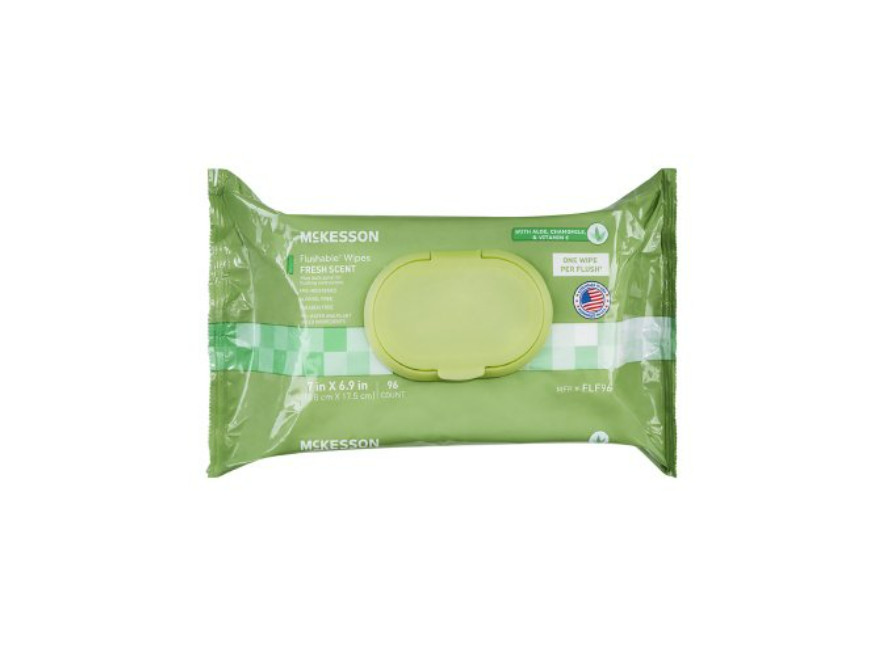McKesson Flushable Personal Wipes Disposable Washcloths, 7.0 x 6.9″ ✅✅✅