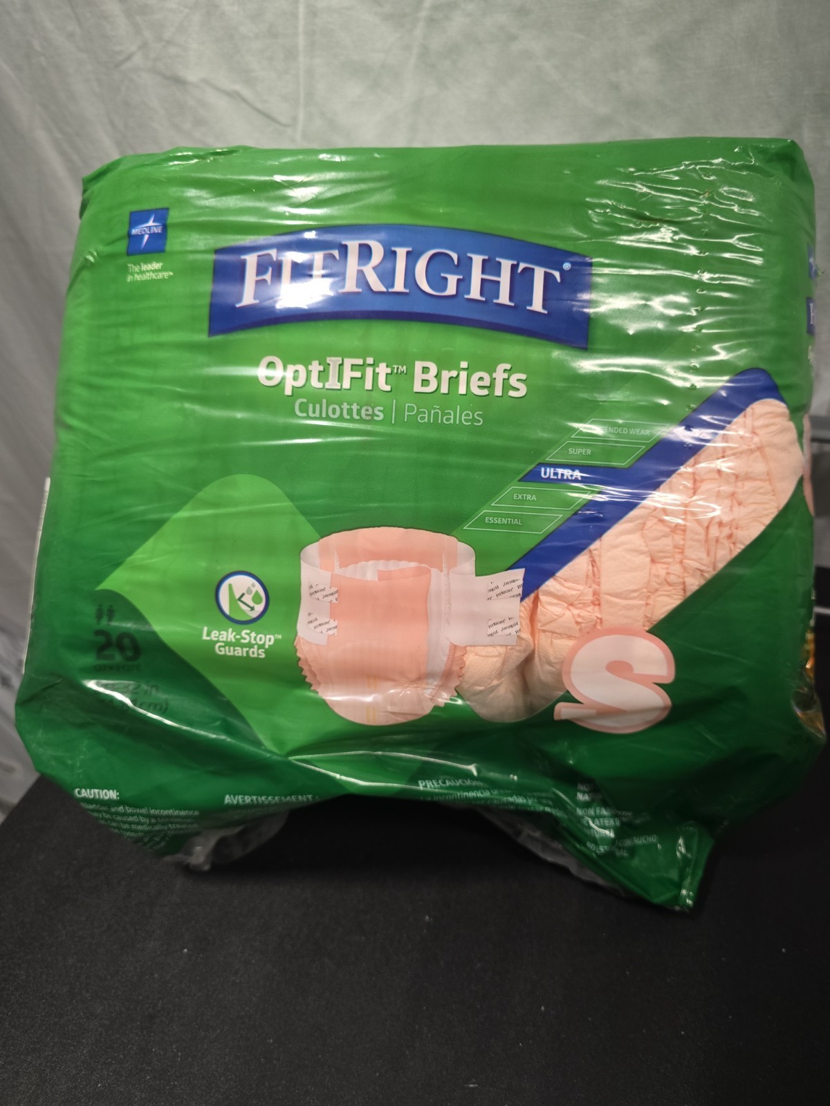 FitRight OptiFit Briefs Size Small 20 CT. UNISEX