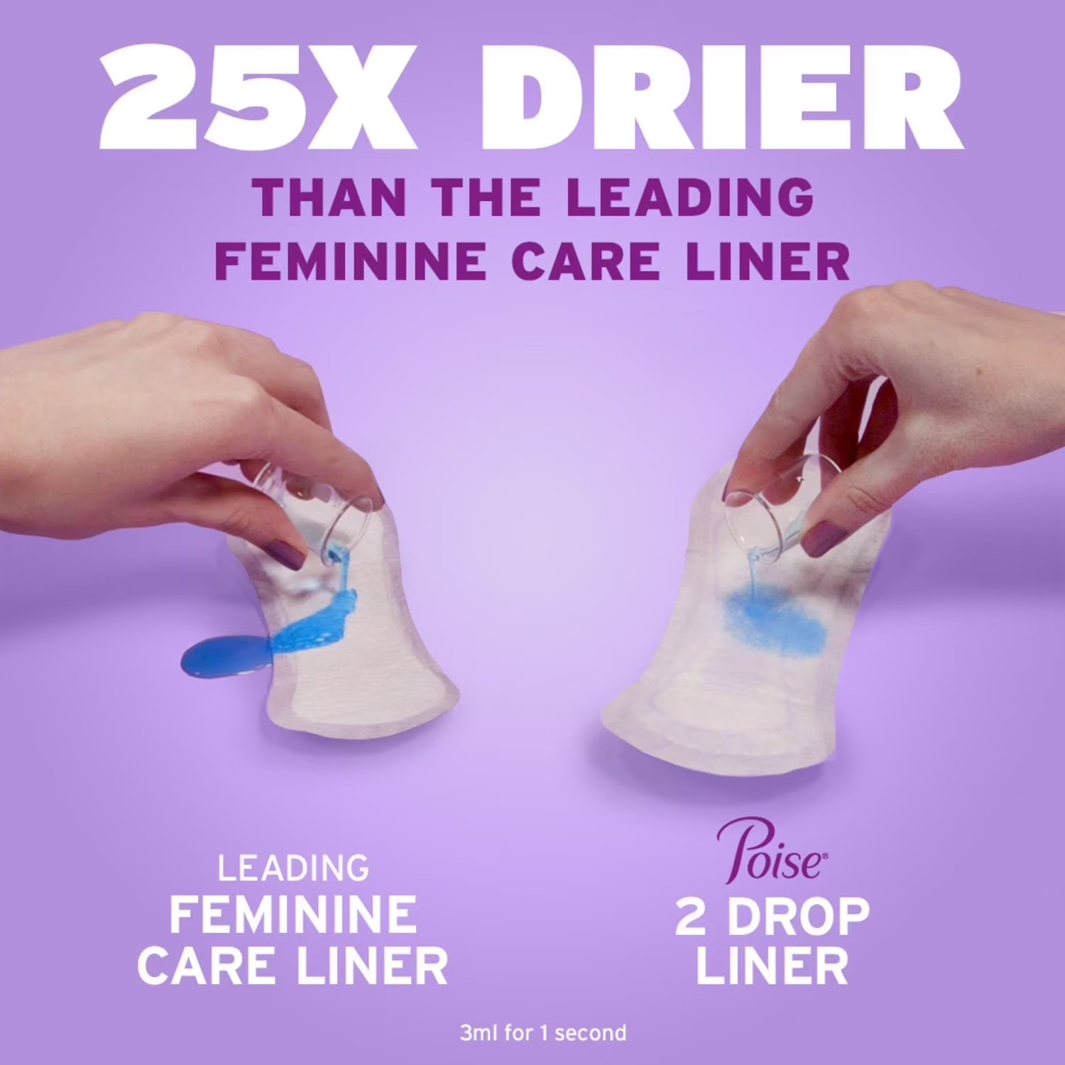 Poise Daily Incontinence Panty Liners, 2 Drop Very Light, 132 ct. FREE FAST SHIP