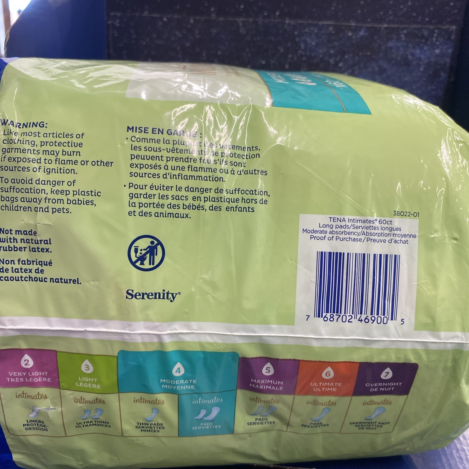 TENA Incontinent Pad 12″ L Long Length 60 Ct – Free Shipping