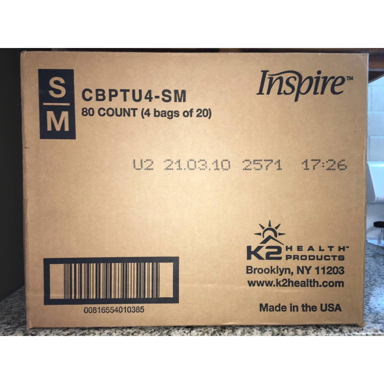INSPIRE Adult Disposable Diapers Absorbent Underwear , 4 Packs of 20 Size SM