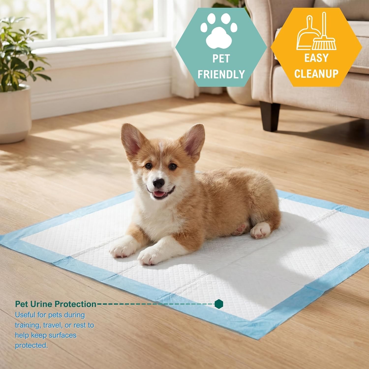 Disposable Underpads 17» x 24» 100-Count Incontinence Pads, Bed Covers, Pup…