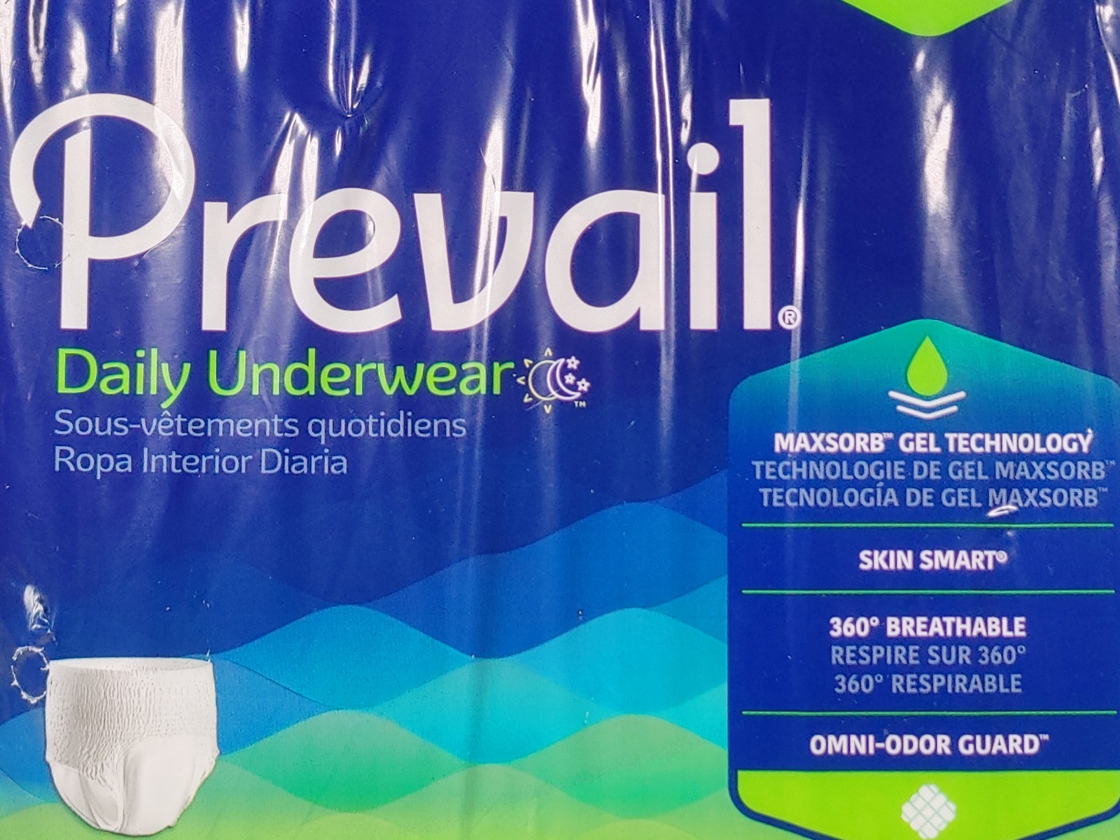 Prevail Daily Underwear Maximum Absorbency XXL 12 Count Unisex Waist 68″-80″ New