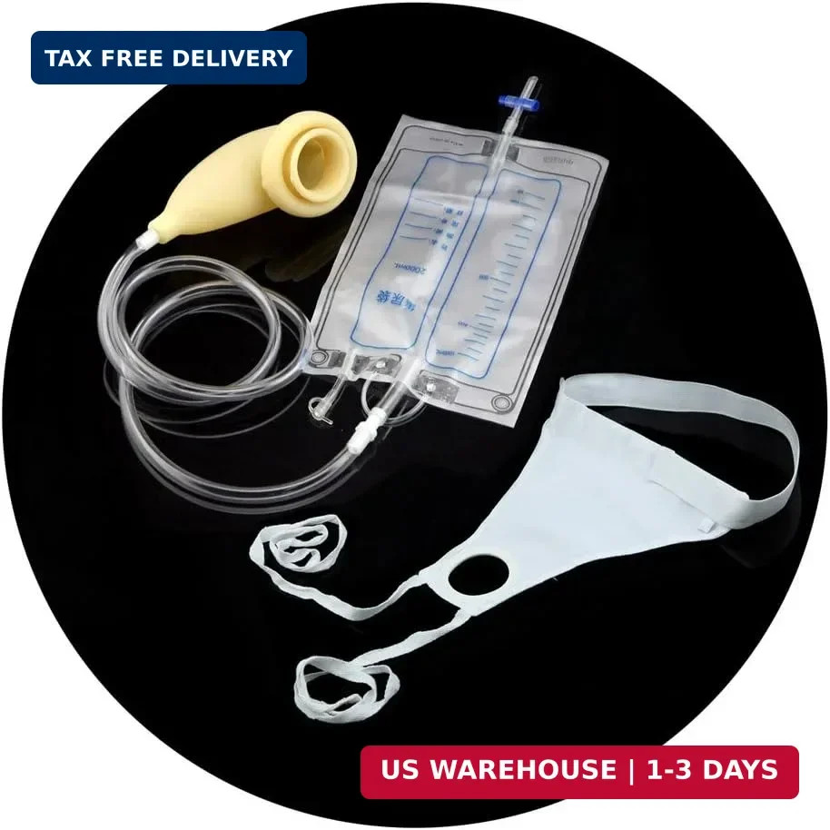 Owfeel 2000ml Man Protable Wearable Urine Bag Urinal System with