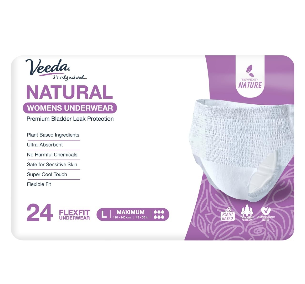 Natural Adult Incontinence Underwear for Women Postpartum Underwear for Blad…