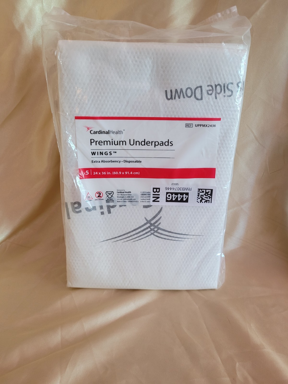 Cardinal Health Underpads With Wings ~ 24″ x 36″ ~ 5 Pack X 4 ~ 20 Pads + 80 WC