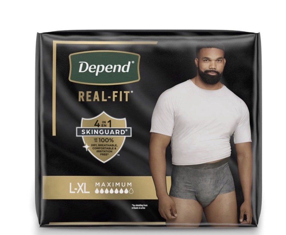 Depend Real Fit Incontinence Underwear for Men, Small/Medium (Grey), Grey