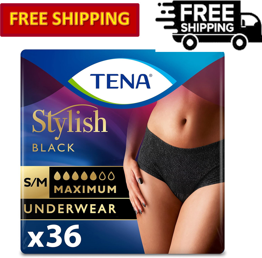 TENA Incontinence Underwear for Women, Maximum & Super Plus Absorbency, S/M/L/XL