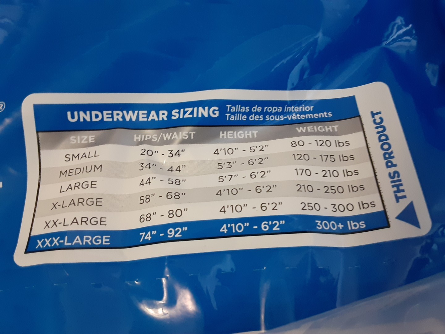 Attends Bariatric Disposable Underwear Unisex 3XL 10 Count New