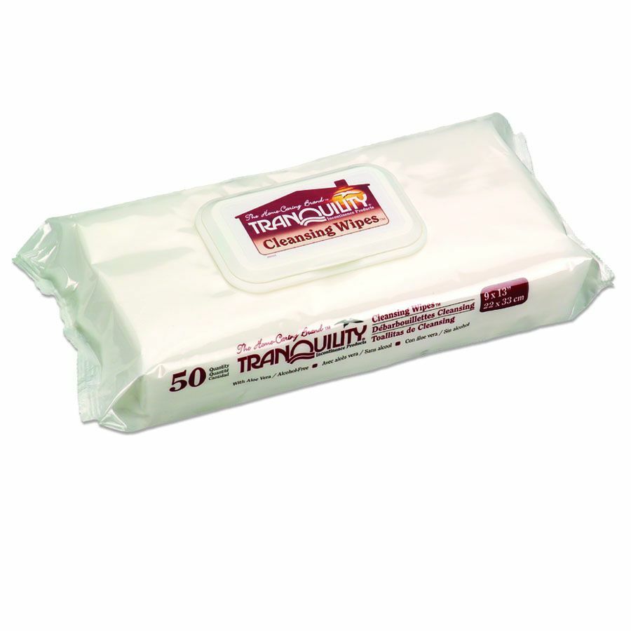 Tranquility Personal Cleansing Washcloth with Aloe 9» x 13» – 2 Packs of 50